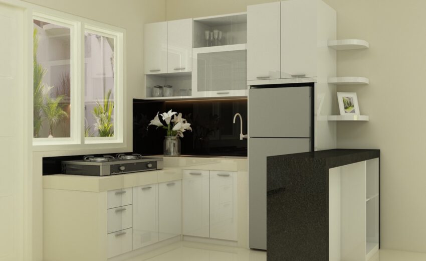 Dapur Compact Putih 01 — Klara Interior