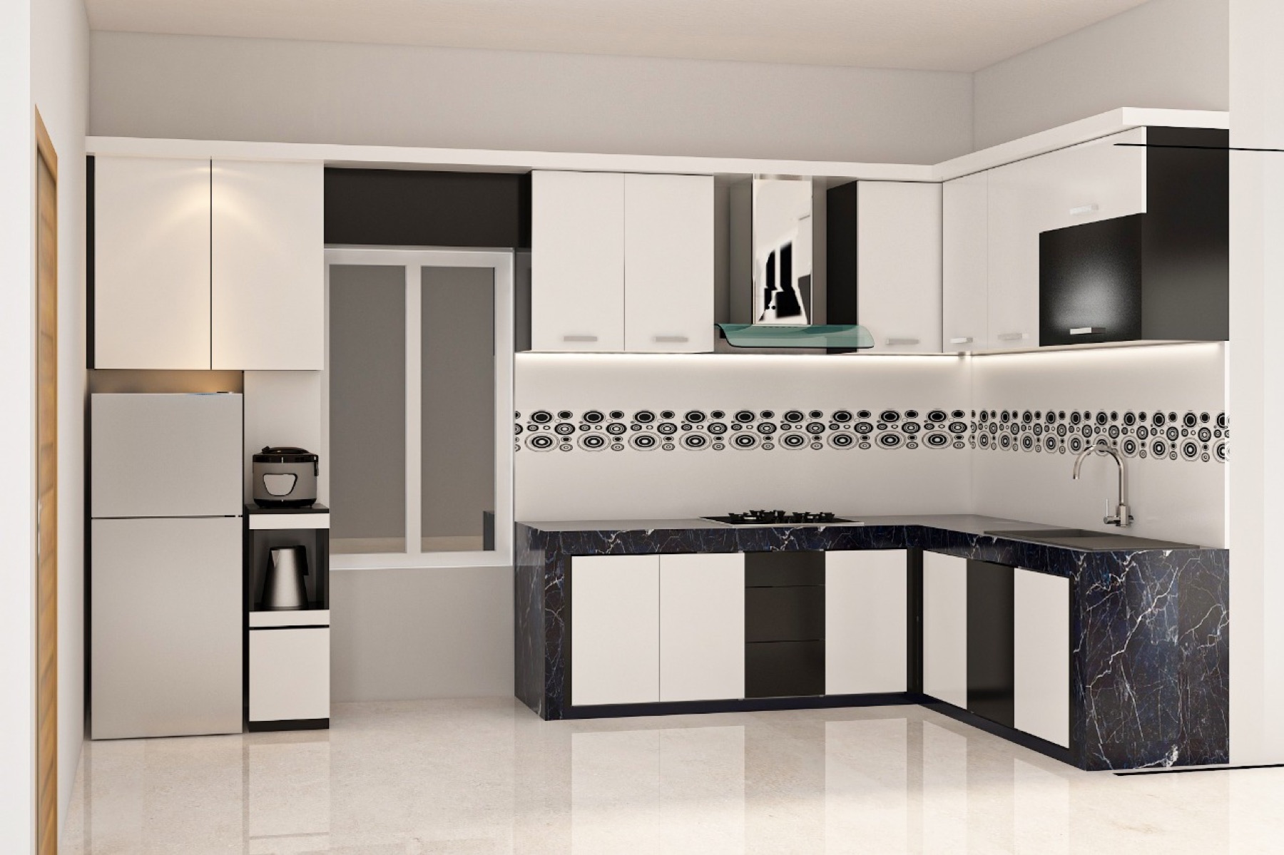 Dapur dan Entertainment Batu 01 — Klara Interior