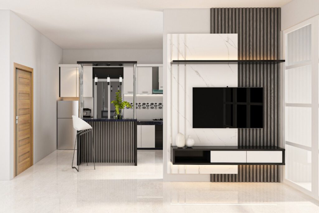 Dapur dan Entertainment Batu 02 — Klara Interior