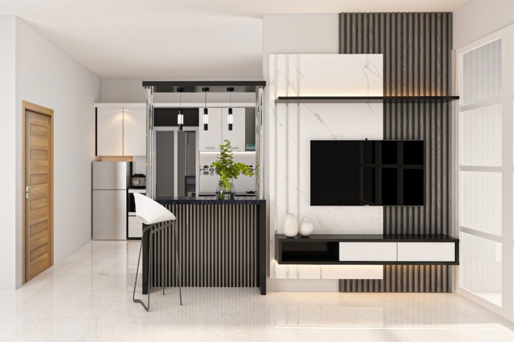 Dapur dan Entertainment Batu 03 — Klara Interior